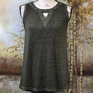 EUC CATO  Mottled  Green Fabric Tunic